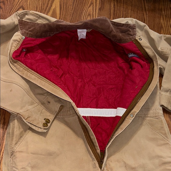 Vintage Carhartt Insulated Lined Winter Coveralls Size XXL 30L Regular Tan Brown - Picture 6 of 16